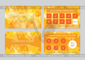 Set of two loyalty card templates - vector clip art