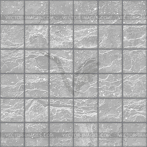 Seamless texture of grunge gray stone tiles wall - vector clipart
