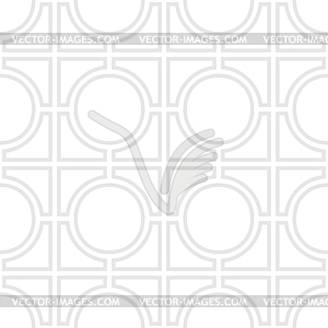 Simple geometric seampess pattern - Gray outlines - royalty-free vector clipart