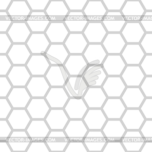 Seamless pattern of grey and white hexagonal net - vector image