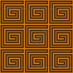 Seamless, Illustrated Tile with Greek Spirals in - vector image