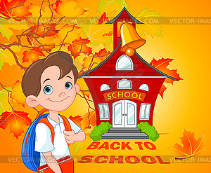 Schoolboy - vector clipart