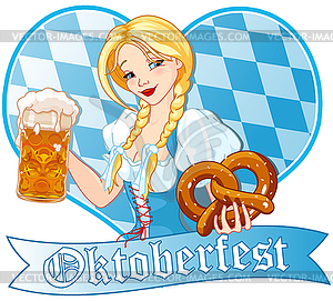 Oktoberfest girl - vector image