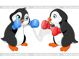Penguin Boxing - vector image