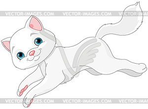 White Kitten - vector image