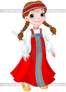 Russian Girl - vector clipart