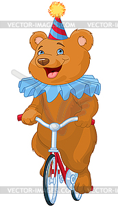 Circus Bear - color vector clipart