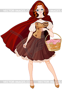 Little Red Riding Hood - vector clip art