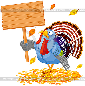 Turkey & Sign - vector clipart