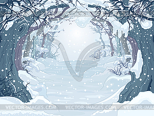 Winter Forest - vector EPS clipart