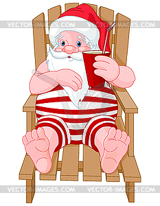 Santa Claus Vacation - vector clipart