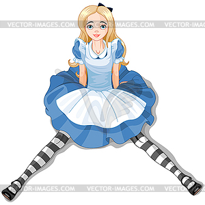 Sitting Alice - vector image