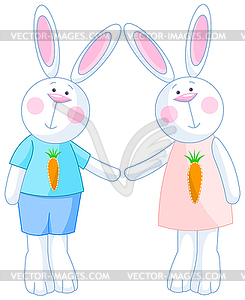 Cute Bunnies - vector clipart