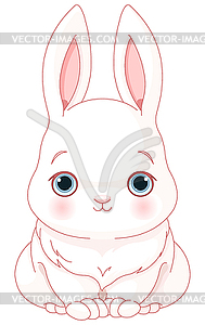 White Bunny - vector clipart