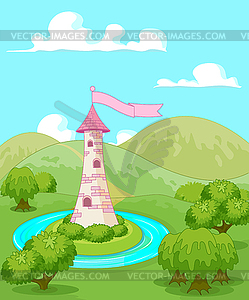 Fairytale tower - vector image