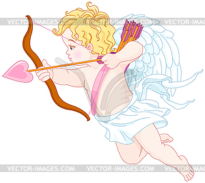 Cupid Shooting - vector image