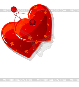 Красные сердечки - векторный дизайн