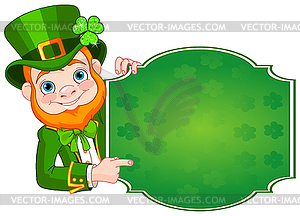 St. Patrick`s Leprechaun - stock vector clipart