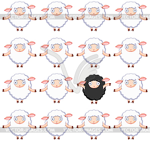 Black Sheep - vector clip art