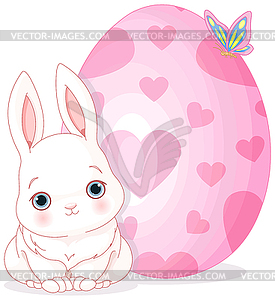 Easter Bunny and Egg - vector clipart