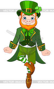 Dancing Leprechaun - vector image