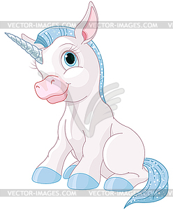 Magic Unicorn - color vector clipart