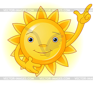 Sun Точка Вверх - векторное изображение клипарта