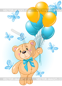 Teddy Bear Birthday - vector clip art