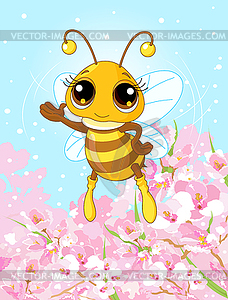 Пчела - клипарт в векторном формате