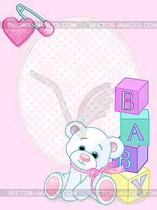 Teddy Bear Card - vector clip art