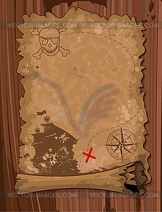 Pirate Map - vector clipart