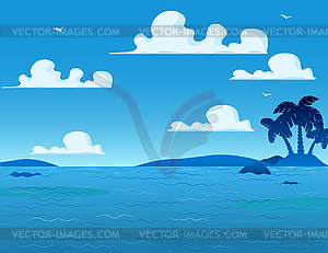 Summer Vacation Background - vector image