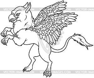 Flying Griffin - vector image