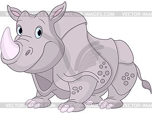 Cute Rhino - vector clipart / vector image