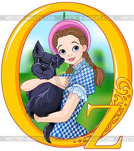 Dorothy and Toto - stock vector clipart