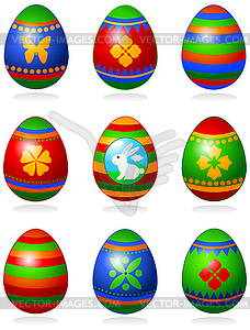 Set of Easter Eggs - vector image