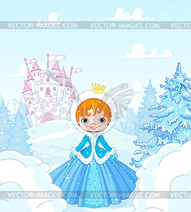 Winter Princess - vector clipart