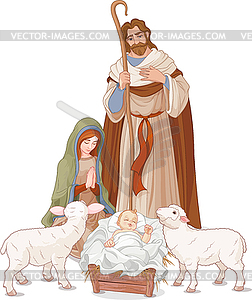 Nativity scene - vector image