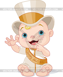 New Year Baby - vector clipart