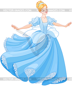 Ball Dance of Cinderella - vector clipart