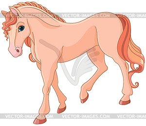 Pink Horse - royalty-free vector image