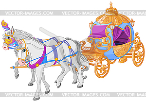 Golden Carriage - vector clip art