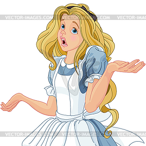 Alice Extremely Confused - vector clipart