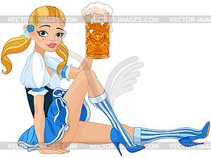 Oktoberfest girl - vector clip art