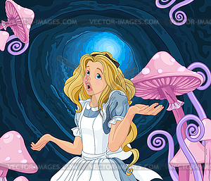 Alice Extremely Confused - vector image