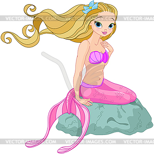 Beautiful Mermaid - vector clip art