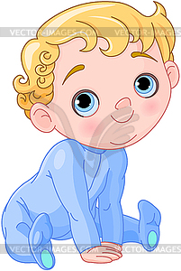 Cute Creeping Baby - vector image