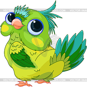 Cute Baby Parrot - vector clip art