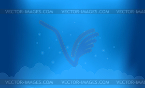 Cloudy Sky Background - vector clipart