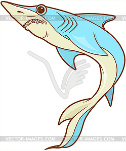 Синяя акула - векторный клипарт EPS